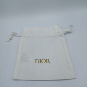 Dior Beauty Ivory Canvas Drawstring Pouch | Gold Logo | 6.25x4.75 | Qty 8 NWOT